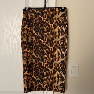 Midi Zara Animal Print Skirt